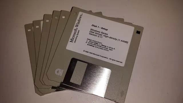 Windows 3.11 floppy disks