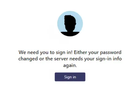 Microsoft Teams web client login error