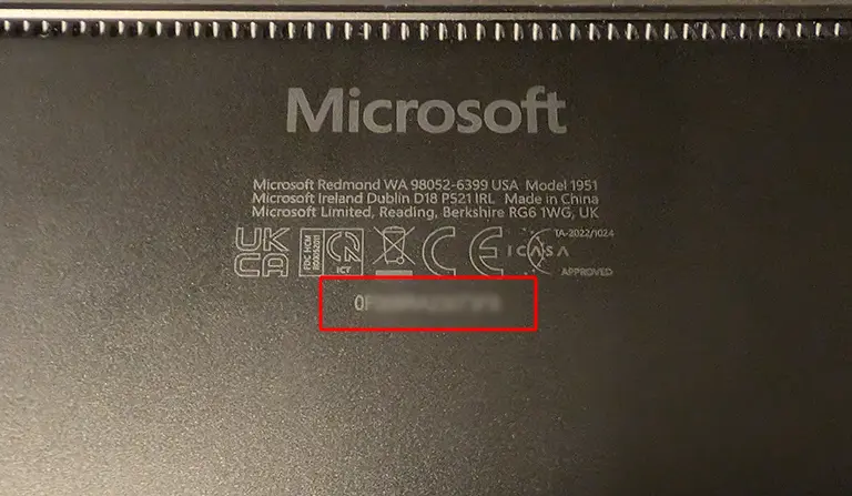 Finding the serial number on a sticker or on the box