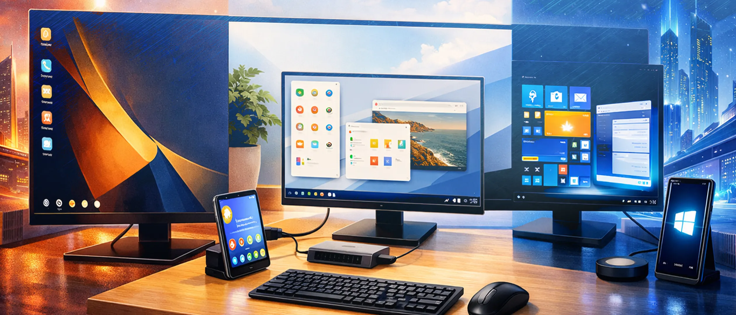 New possibilities across Android devices New possibilities across Android devices fulfilling the Windows Phone dream (AI generated)